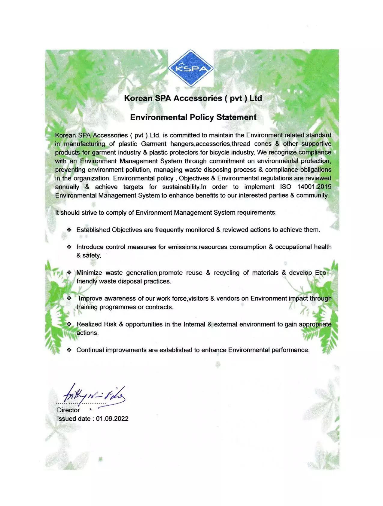 Environmental Policy Banner